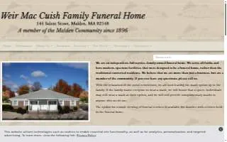 Weir Mac Cuish Family Funeral Home website