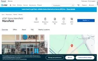 AT&T Store of Mansfield website
