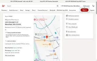 Walgreens of Mansfield website