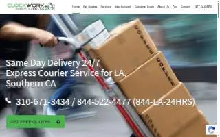 Clockwork Express Courier Service of Marblehead website