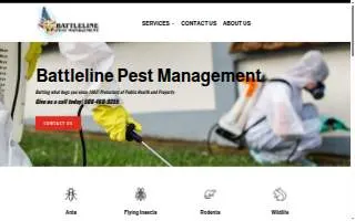 Battleline Pest Management website