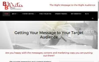 BBWrites Strategic Communications website