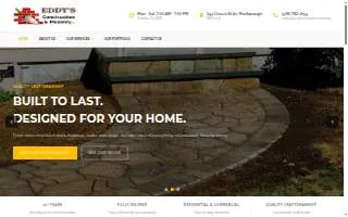 Eddys Construction & Masonry website