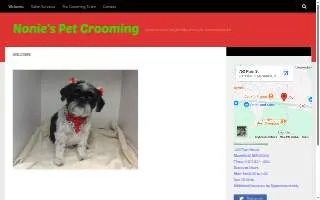 Nonie's Pet Grooming website