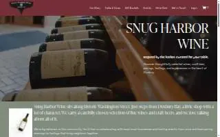 Snug Harbor Wine of Marshfield website