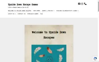 Upside Down Escape Games of Mashpee website