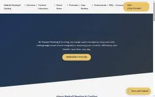 Haskell Heating & Cooling website