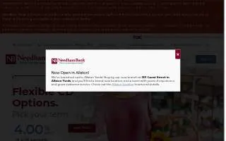 Needham Bank website