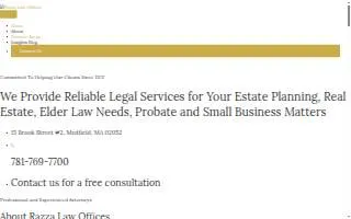 Razza Law Offices website
