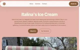 Italina's Ice Cream website