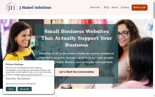 J Hamel Solutions website