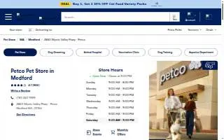 Petco of Medford website