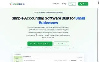 ProfitBooks | Bookkeeping & Financial Reporting website
