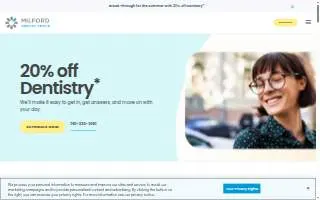 Milford Dentist Office website