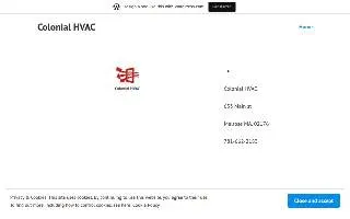 Colonial HVAC Inc website
