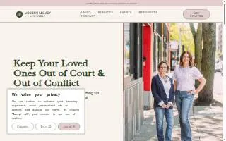 Modern Legacy Law Group website