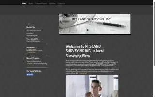 PFS Land Surveying of Melrose website
