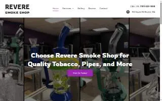 Revere Smoke Shop of Melrose website