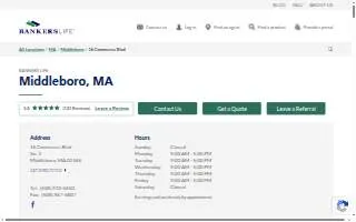 Bankers Life of Middleborough website