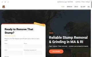 Big Cat Stump Removal website