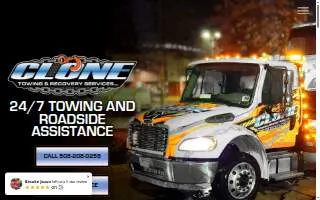 CLONE Towing & Recovery Services Inc website