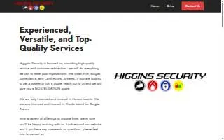 Higgins Security of Middleborough website
