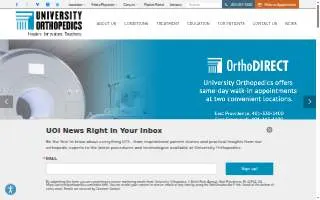 University Orthopedics - Raynham website