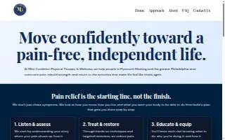 Mint Condition Physical Therapy website