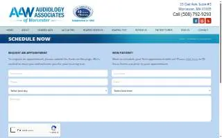 Audiology Associates of Worcester website