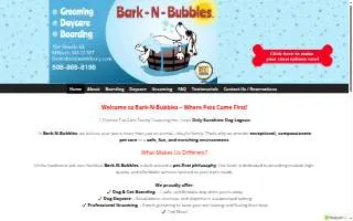 Bark N Bubbles website