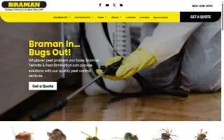 Braman Termite & Pest Elimination of Millbury website