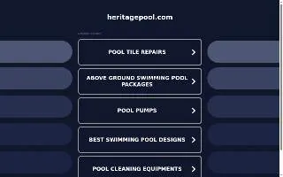 Heritage Pool website