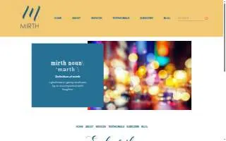 Mirth Events Co of Millbury website
