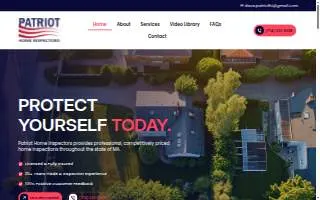 Patriot Home Inspectors of Millbury website
