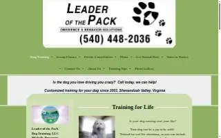 Leader of the Pack Dog Obedience Training website