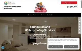 Stronghold Foundation & Waterproofing of Milton website