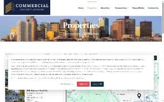 Commercial Property Advisors website