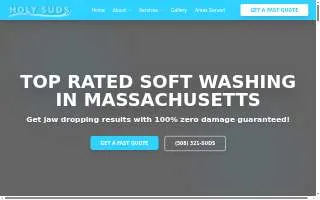 Holy Suds Pressure Washing of Natick website