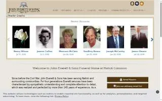 John Everett & Sons Funeral Home website