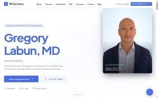 MD Psychiatry Clinic, Gregory Labun, MD website