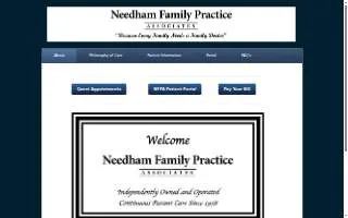 Needham Family Practice Associates website
