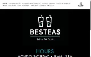 BesTeas Bubble Tea Room website