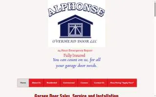 Alphonse Overhead Door LLC of Newburyport website