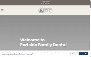Portside Family Dental website