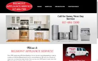 Belmont Appliance Service website