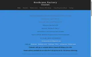Bookcase Factory Outlet website