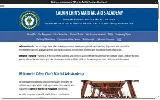Calvin Chin's Martial Arts Academy website