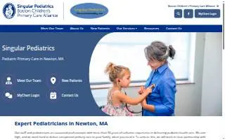 Singular Pediatrics website