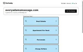 Avery Adams Massage & Boutique website