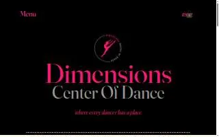 Dimensions Center of Dance website